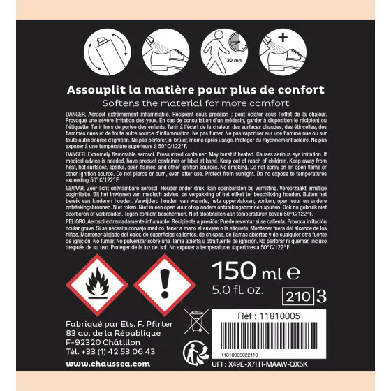 Spray assouplisseur multimatières CHAUSSEA