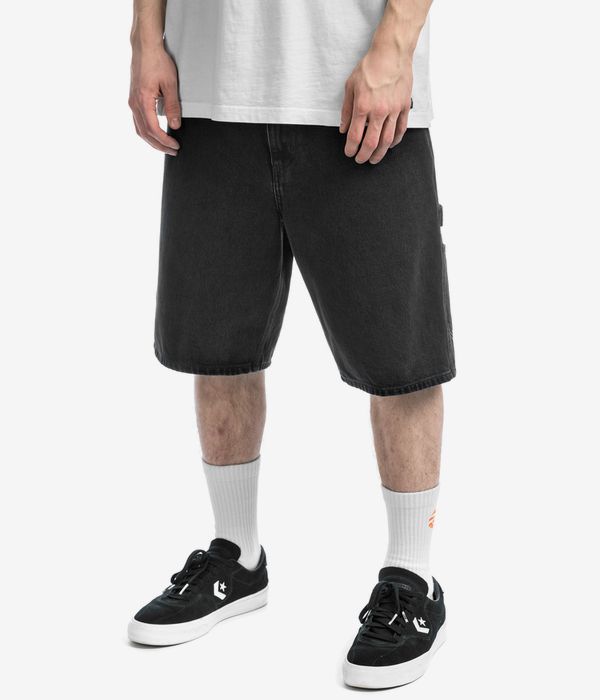 Carhartt WIP Single Knee Smith Shorts (black stone washed)