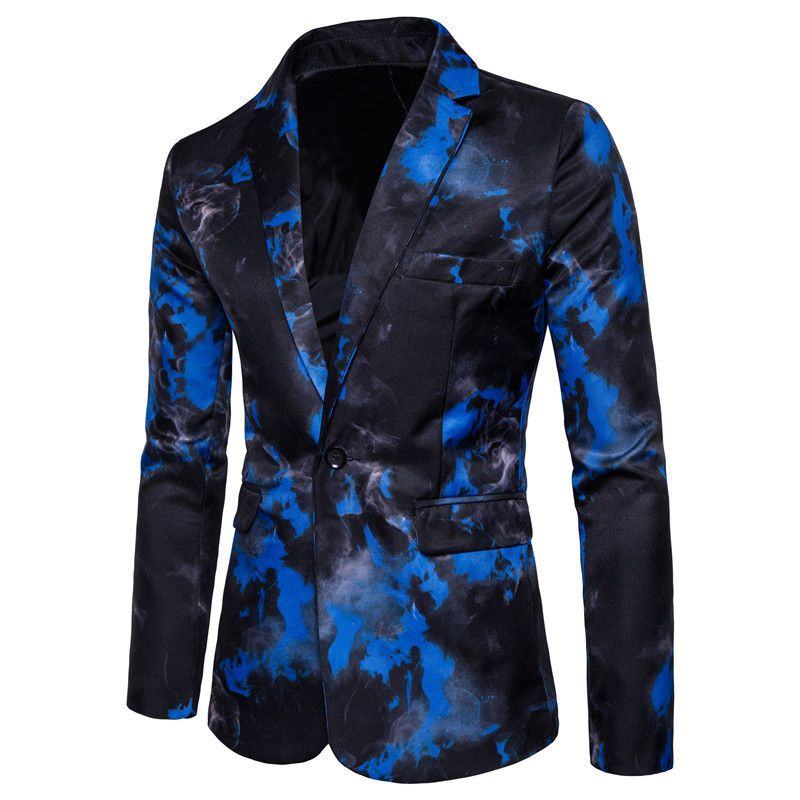 Aozora - Blazer met één knoop en print