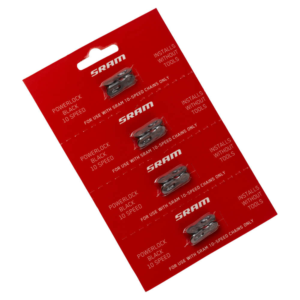 SRAM Powerlock Kettingschakel Black 10 speed (4 setjes)