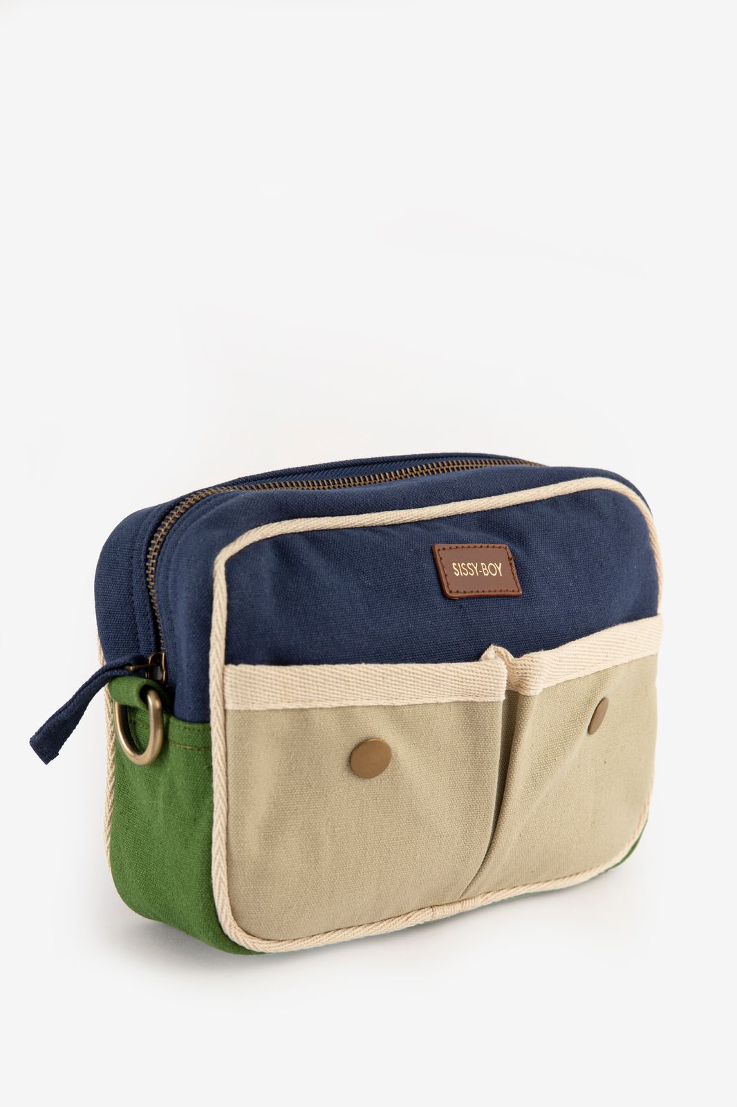 Multicolour crossbody tas