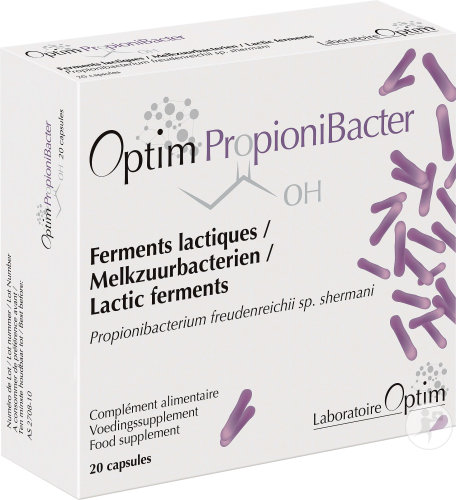 Optim PropioniBacter Ferments Lactiques Complément Alimentaire 20 Capsules