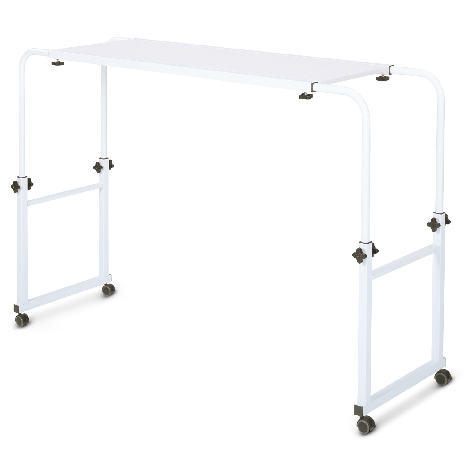 aktivshop Betttisch, Beistelltisch höhenverstellbar mit Rollen, Pflegetisch