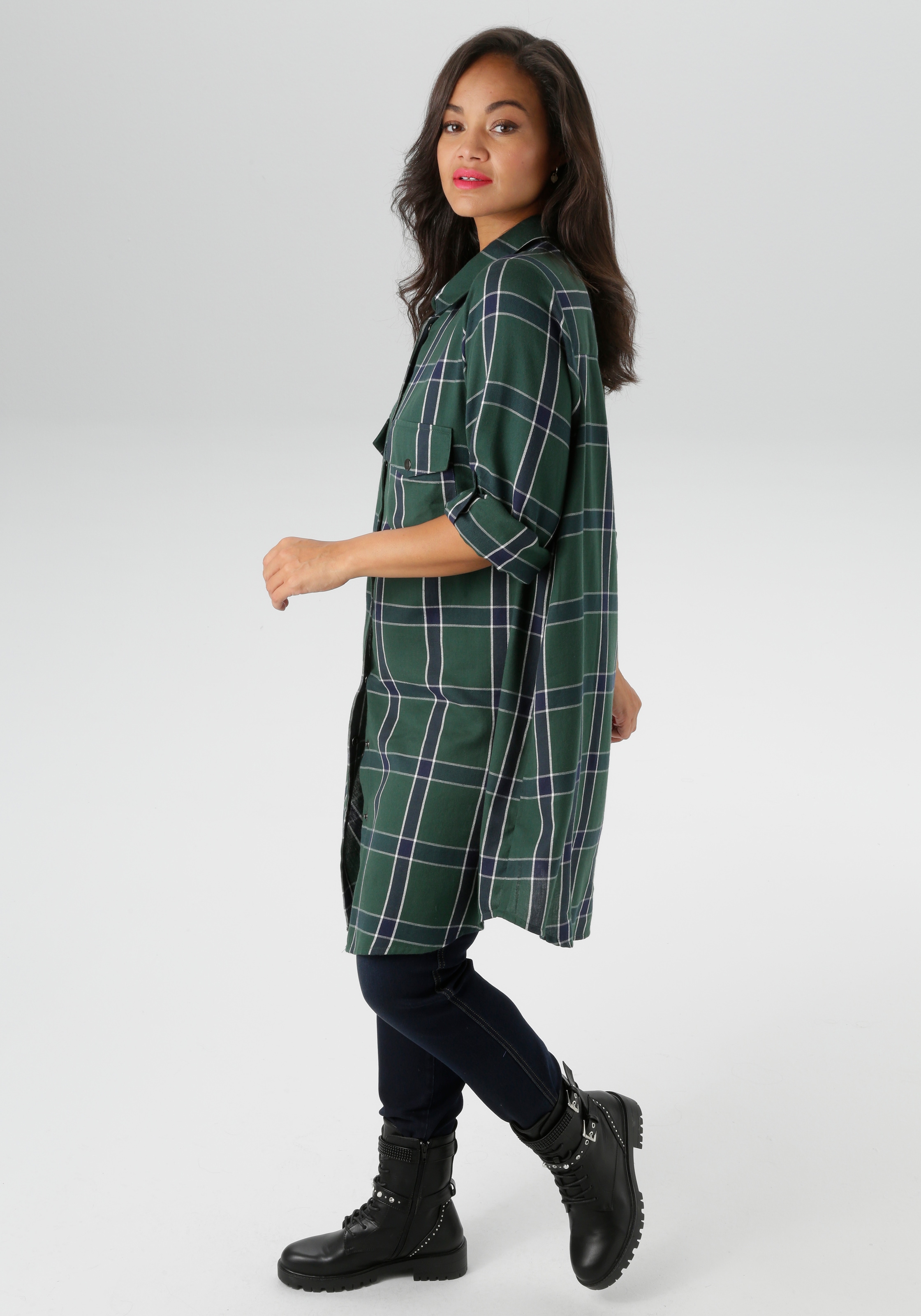 Aniston PLUS Karobluse , in trendigen Karodessin - NEUE KOLLEKTION