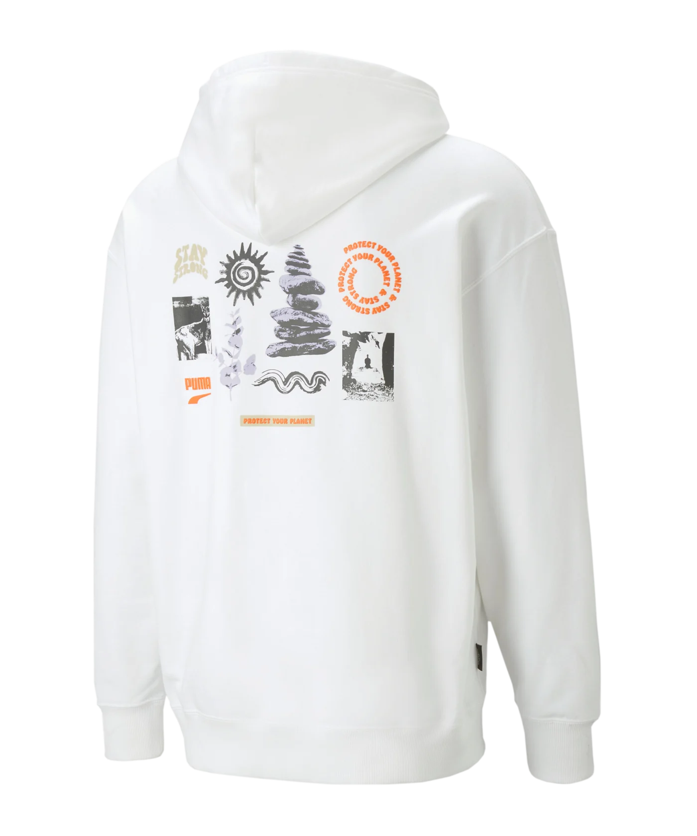 PUMA DOWNTOWN Graphic Hoody Weiss F02