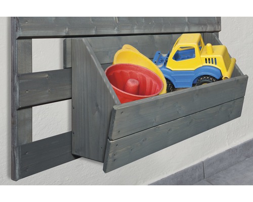 Verticale verhoogde bedbak voor schuttingelement Joris 88 x 20,5 x 37 cm lichtgrijs