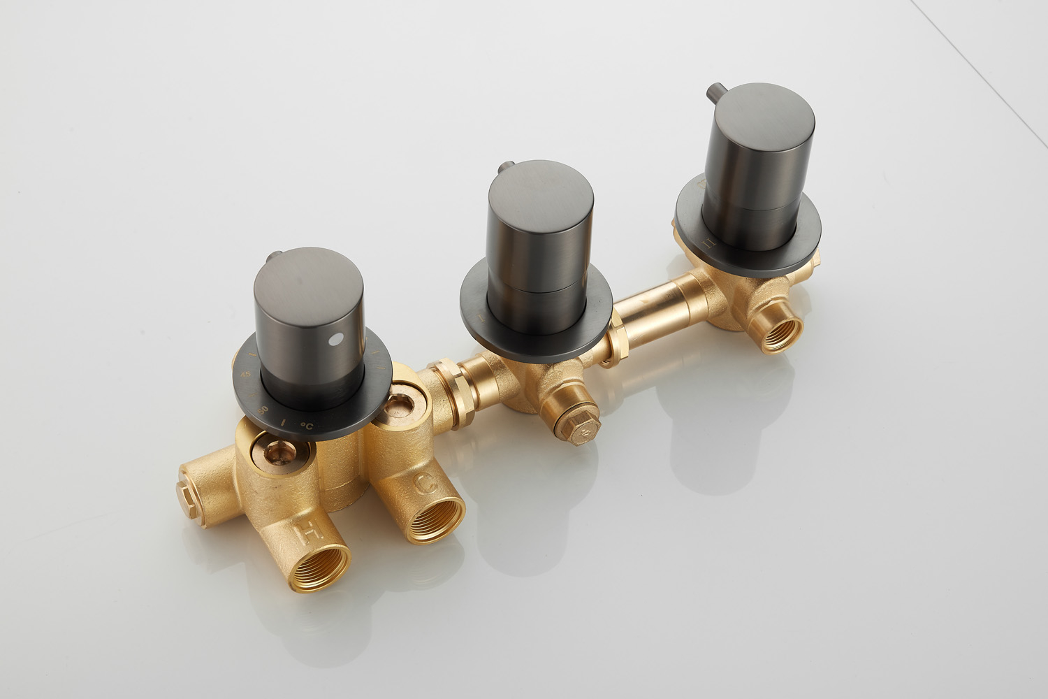 Saniclear Plus thermostaatkraan afbouwdeel verouderd ijzer gunmetal - nieuw