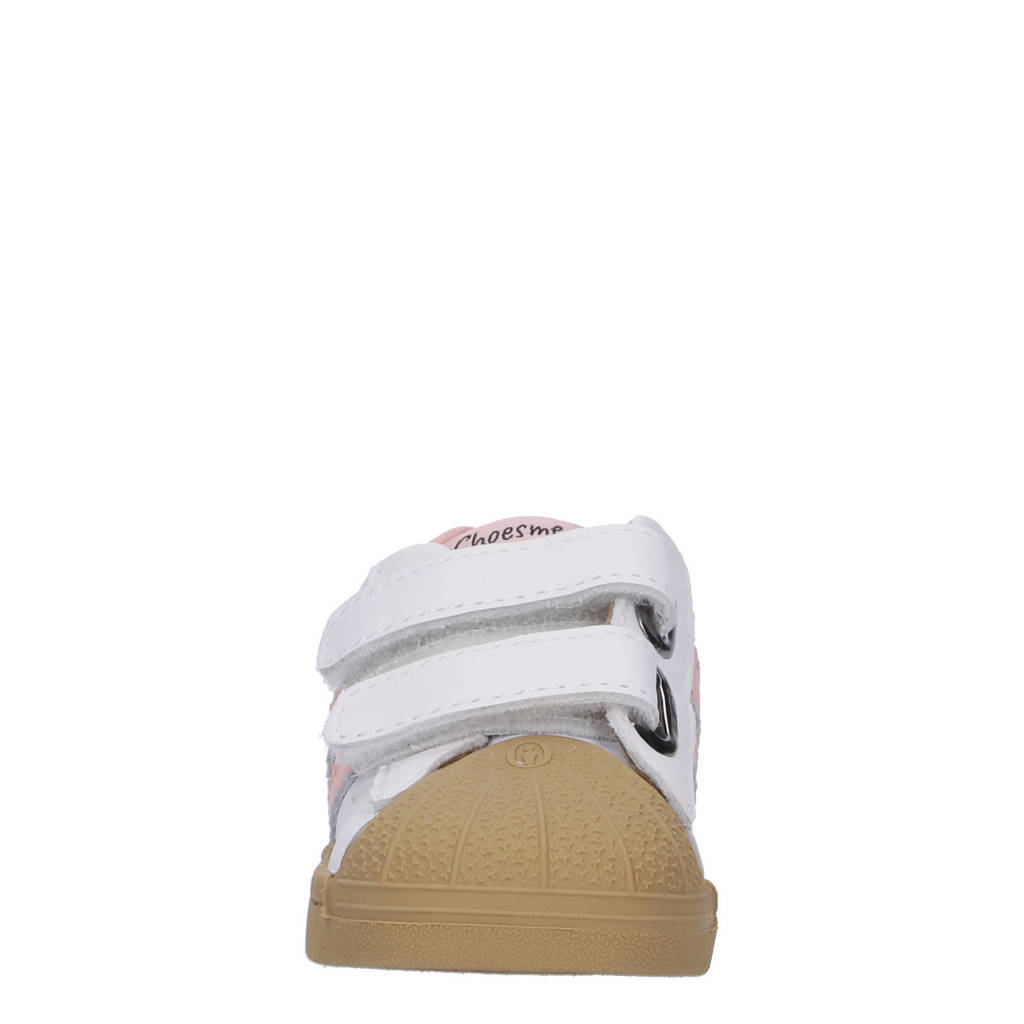 Shoesme leren sneakers wit/roze