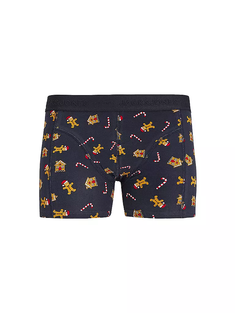 JACK & JONES Boxershorts JACXMAS 3er Pkg. scarab/rhubarb inkwell dunkelrot