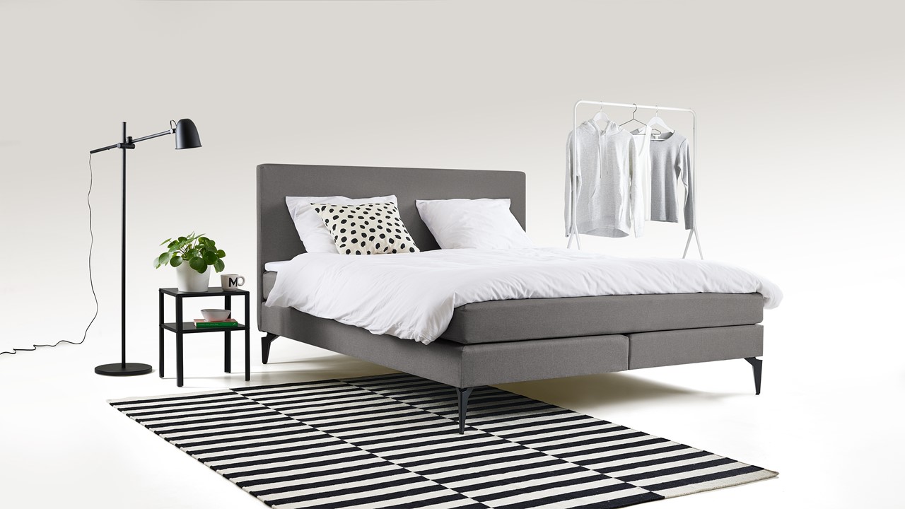 Boxspring Cisano light grey