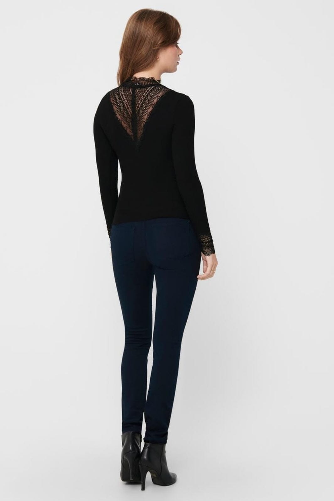 Only Onltilde L/S High Neck Lace Top