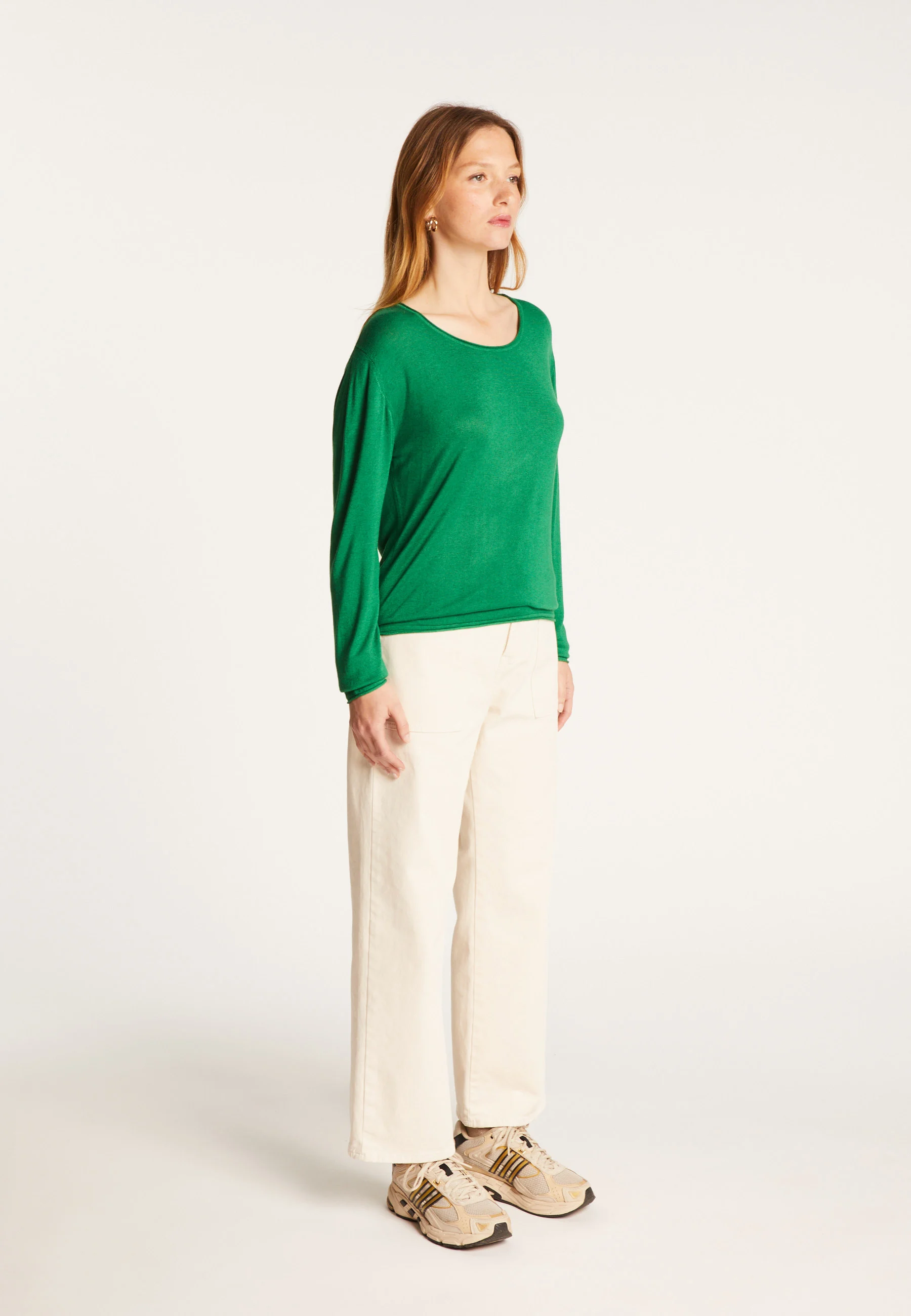 AEMILIAAH24 - T-shirt en fibre de bambou cachemire | Vert