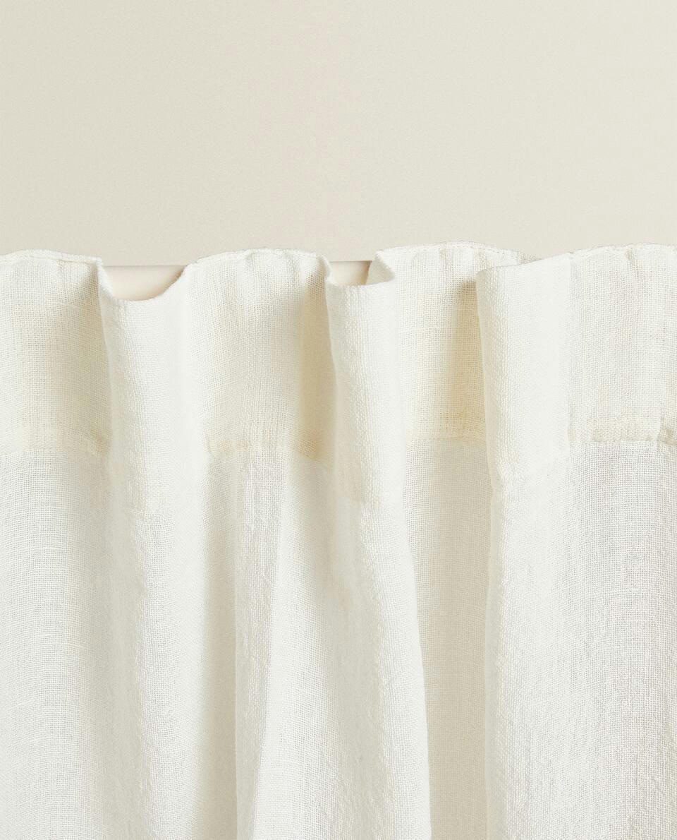 CORTINA DE LINHO BRANCO