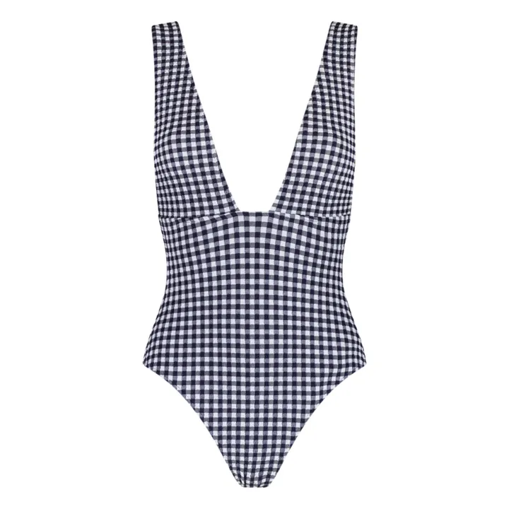 Anja Paris Maillot 1 Pièce Le Plongeant Vichy | Bleu marine