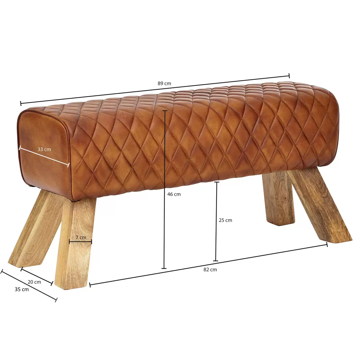 Sitzbank Gaby cognac