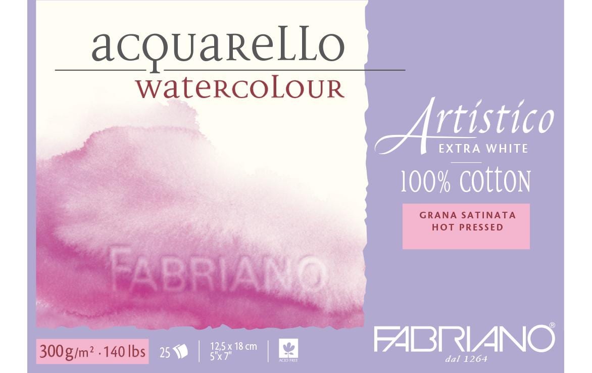 Aquarellblock Artistico Extra White 12.5 x 18 cmArtistico-Papier aus 100% Baumwolle