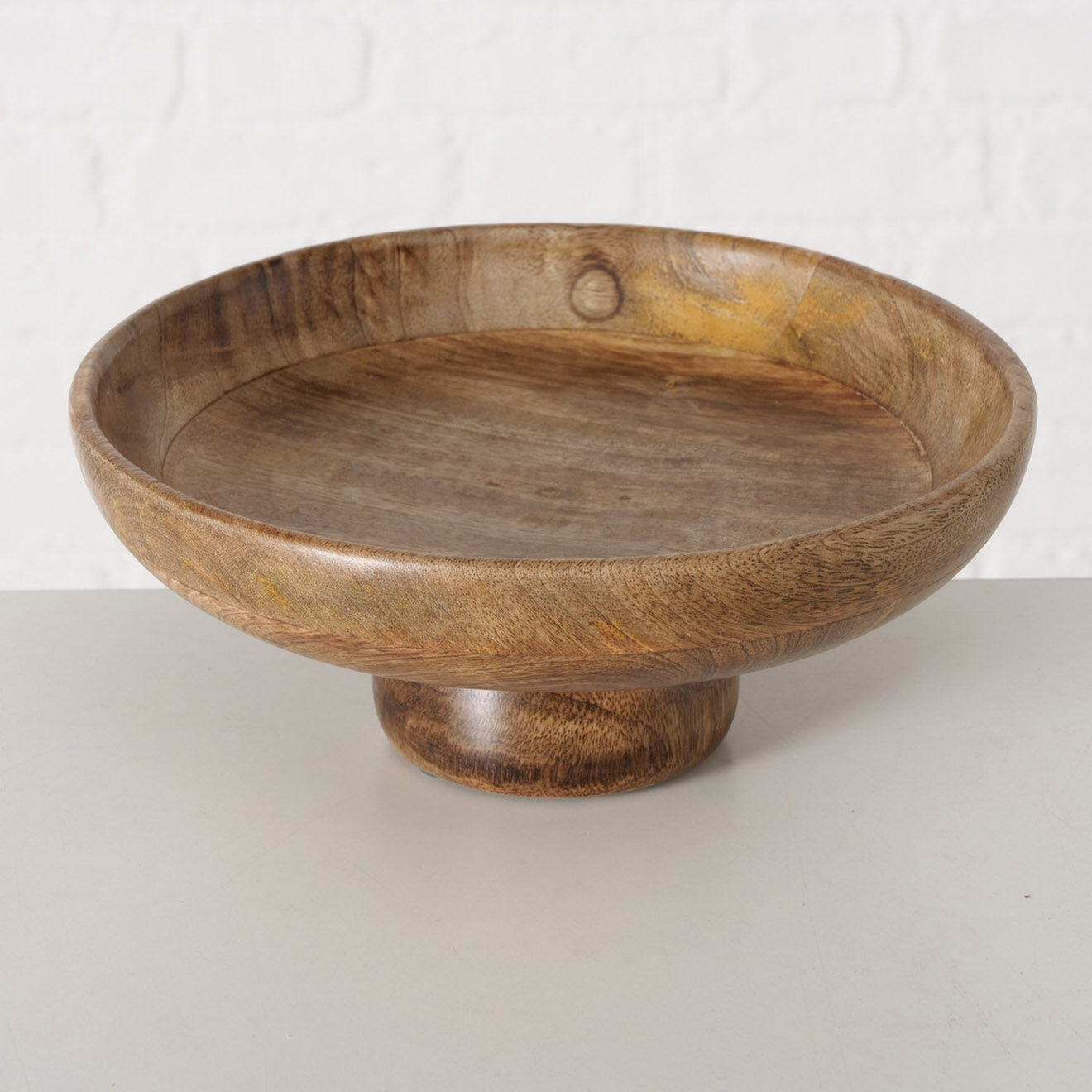 Boltze Coupelle Ghetty avec support marron - D.24xH.10 cm
