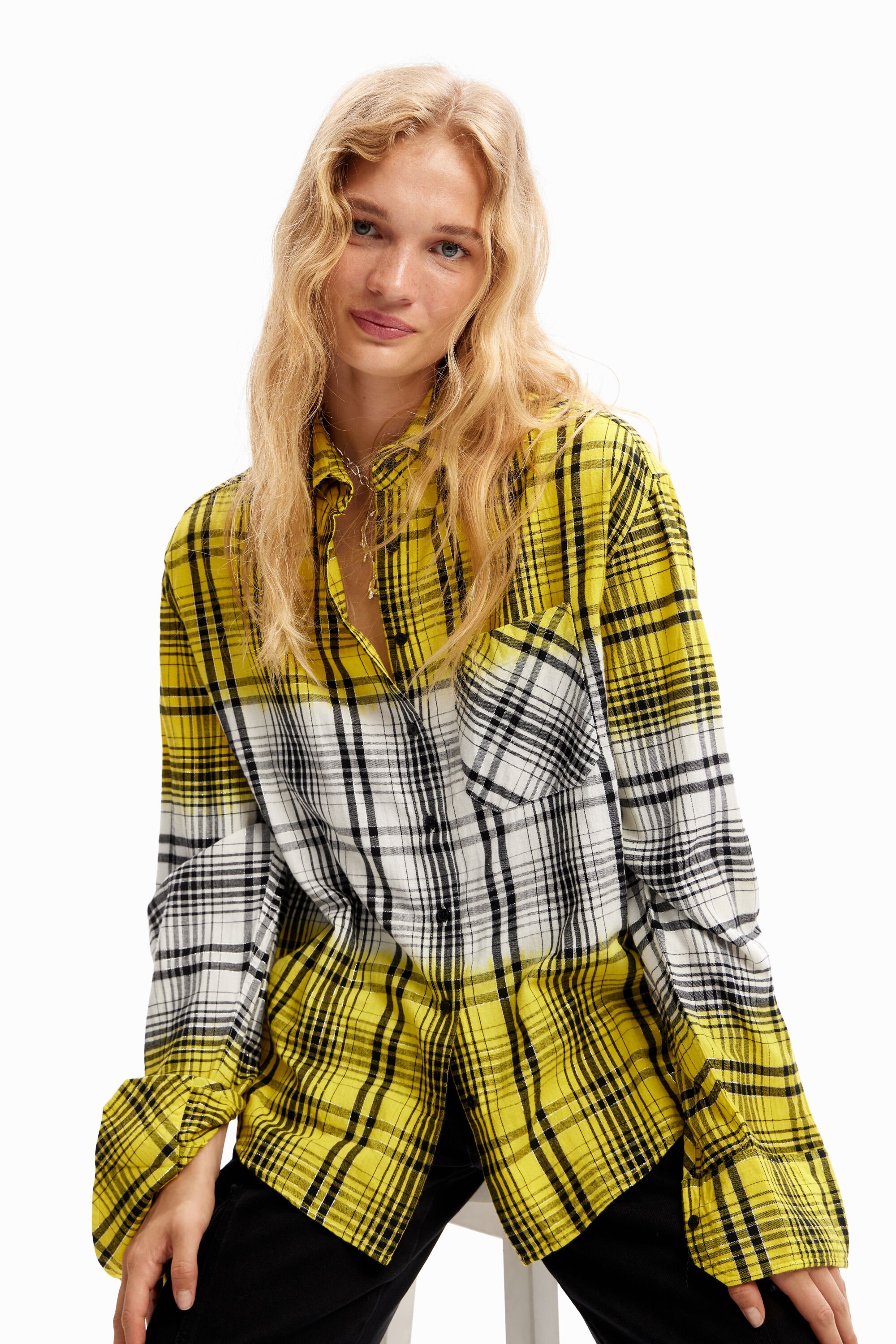 Chemise carreaux dégradé