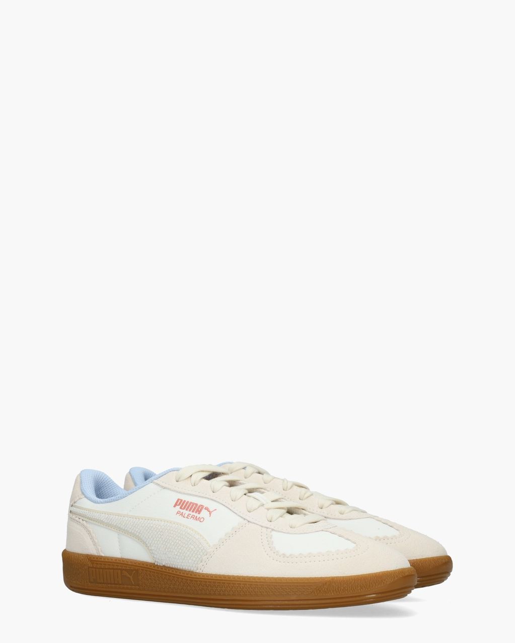 Puma Palermo Gentle Meld Wit/Lichtroze Damessneakers