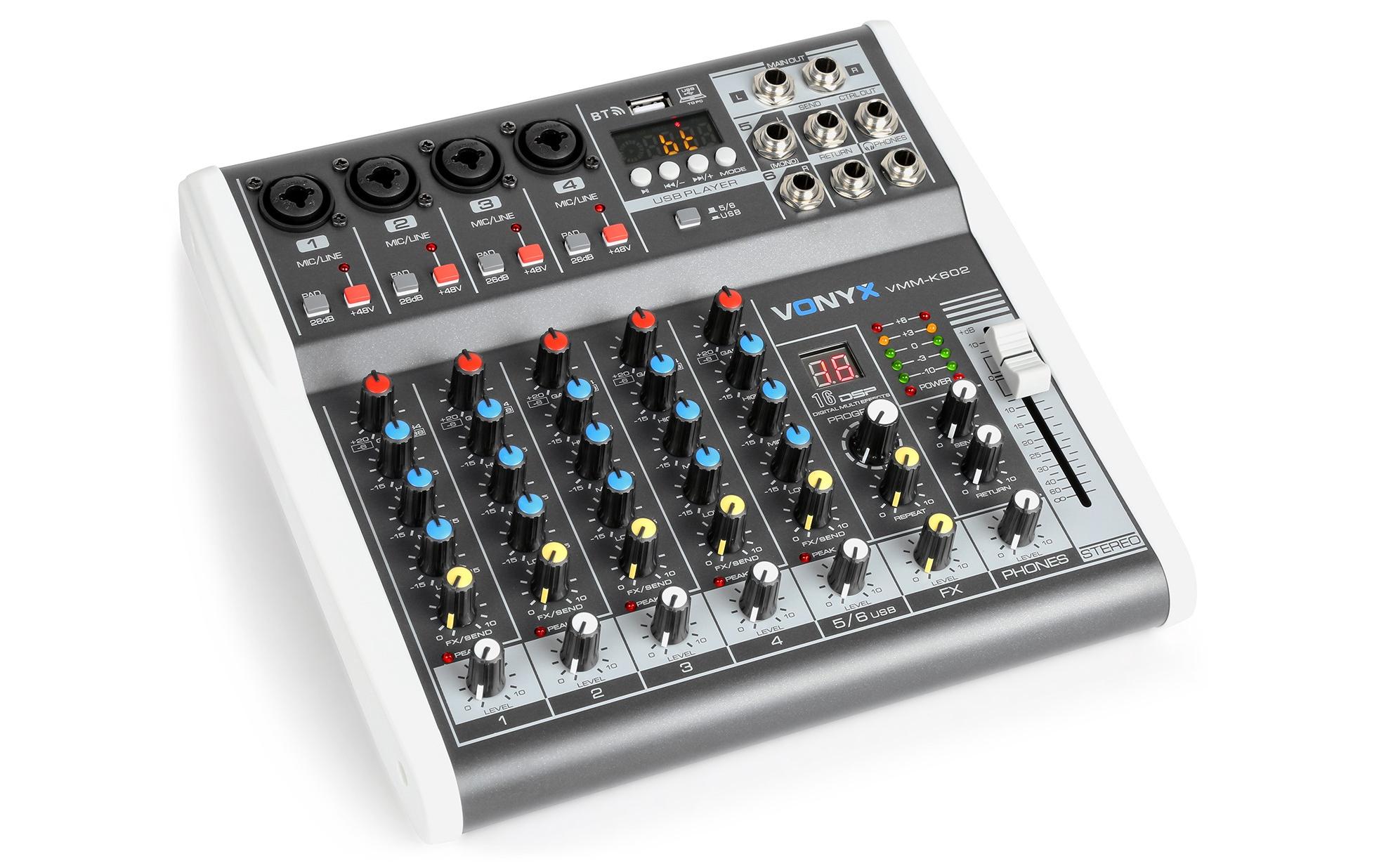 Mischpult VMM-K602<br>6-Kanal Mischpult mit DSP-Funktionen