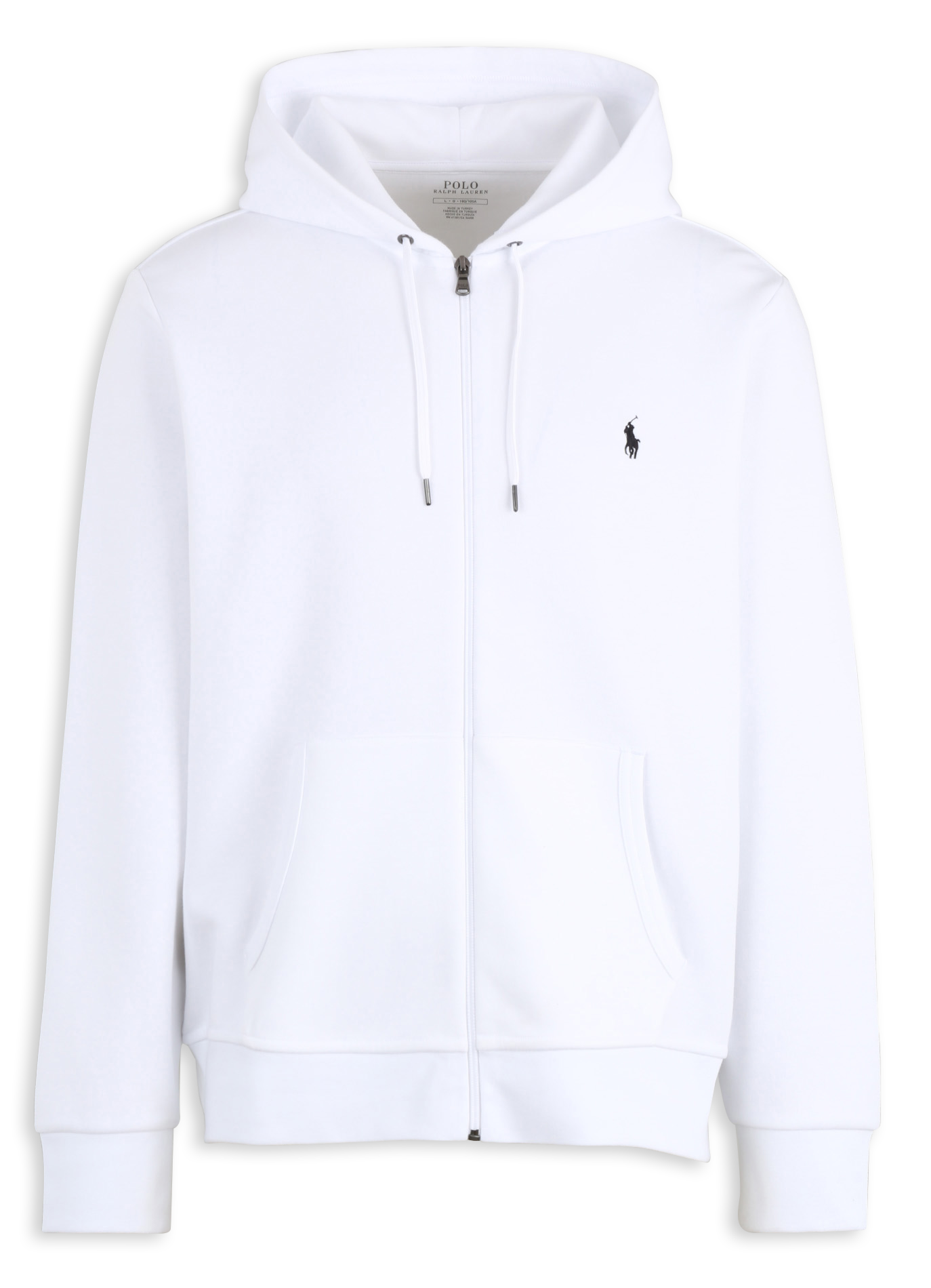 Sweat zippé à capuche en coton doux | Blanc