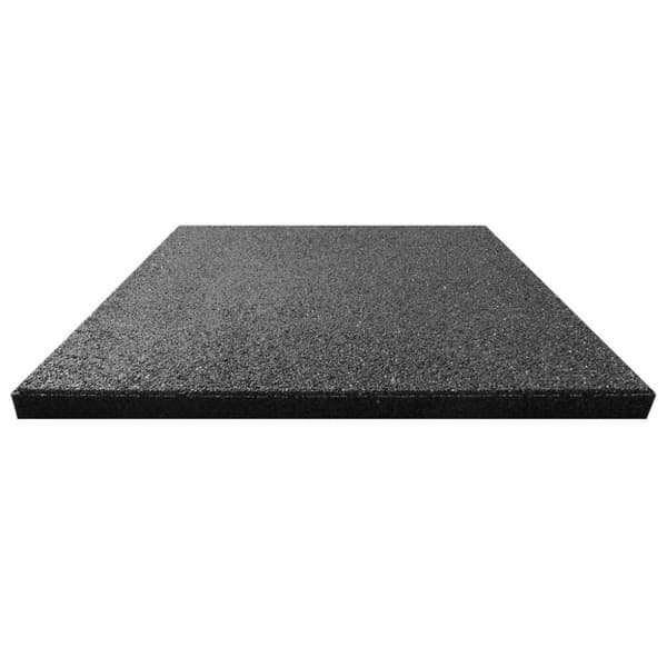vidaXL Fallunderlag fliser 18 stk gummi 50x50x3 cm svart