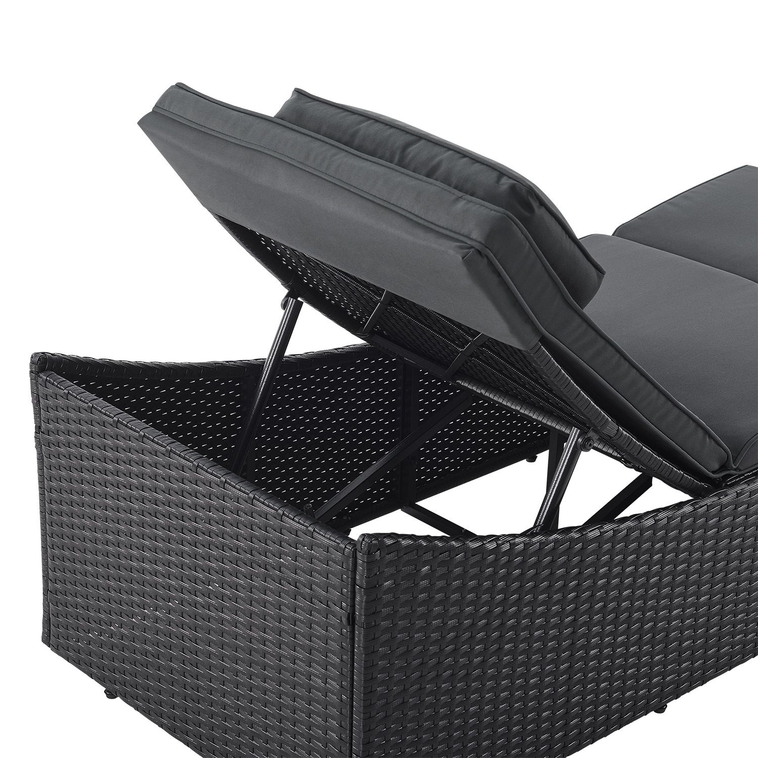Juksys Lamia polyrotan ligbed - Black