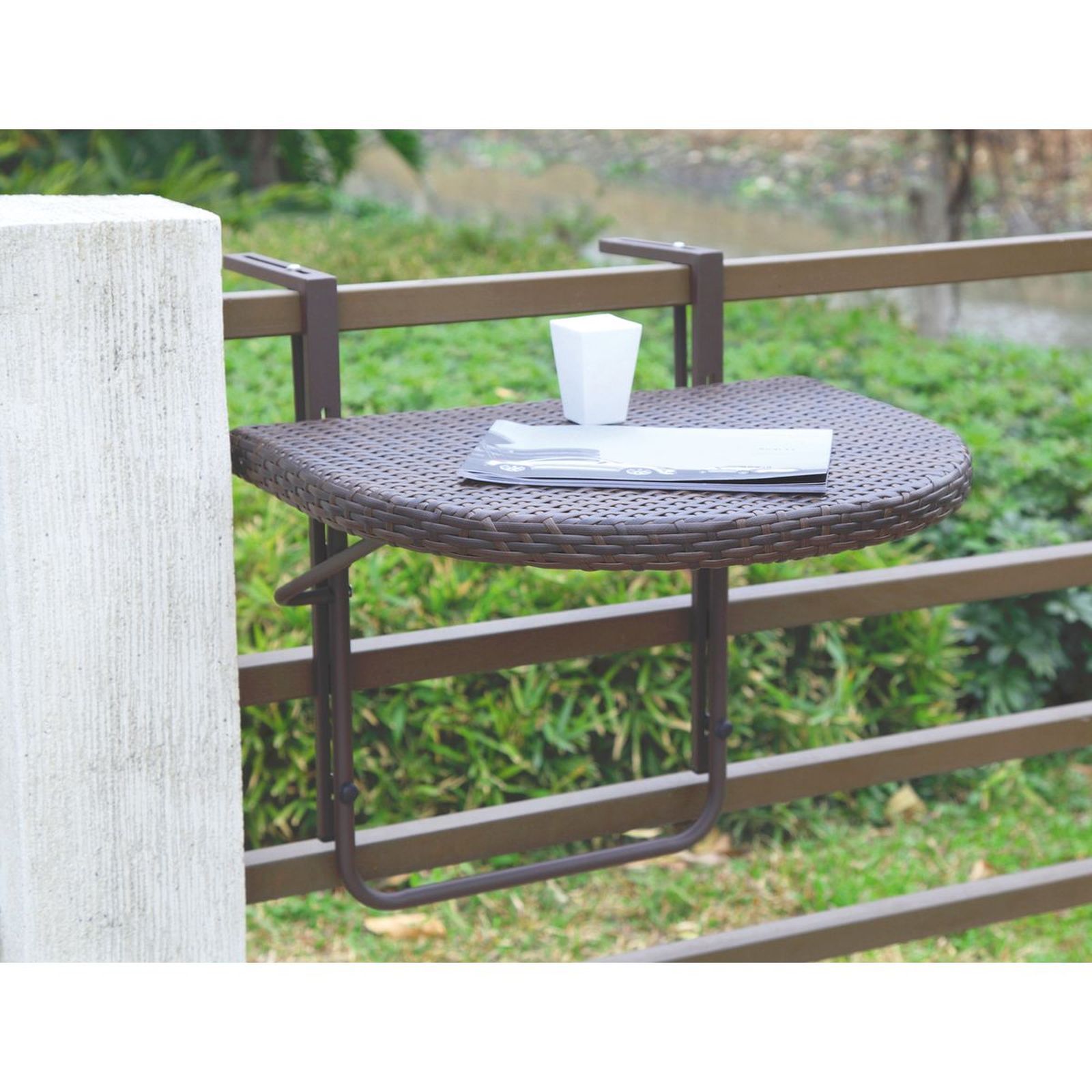Balkon-Hängetisch AGRA - coffee - klappbar
