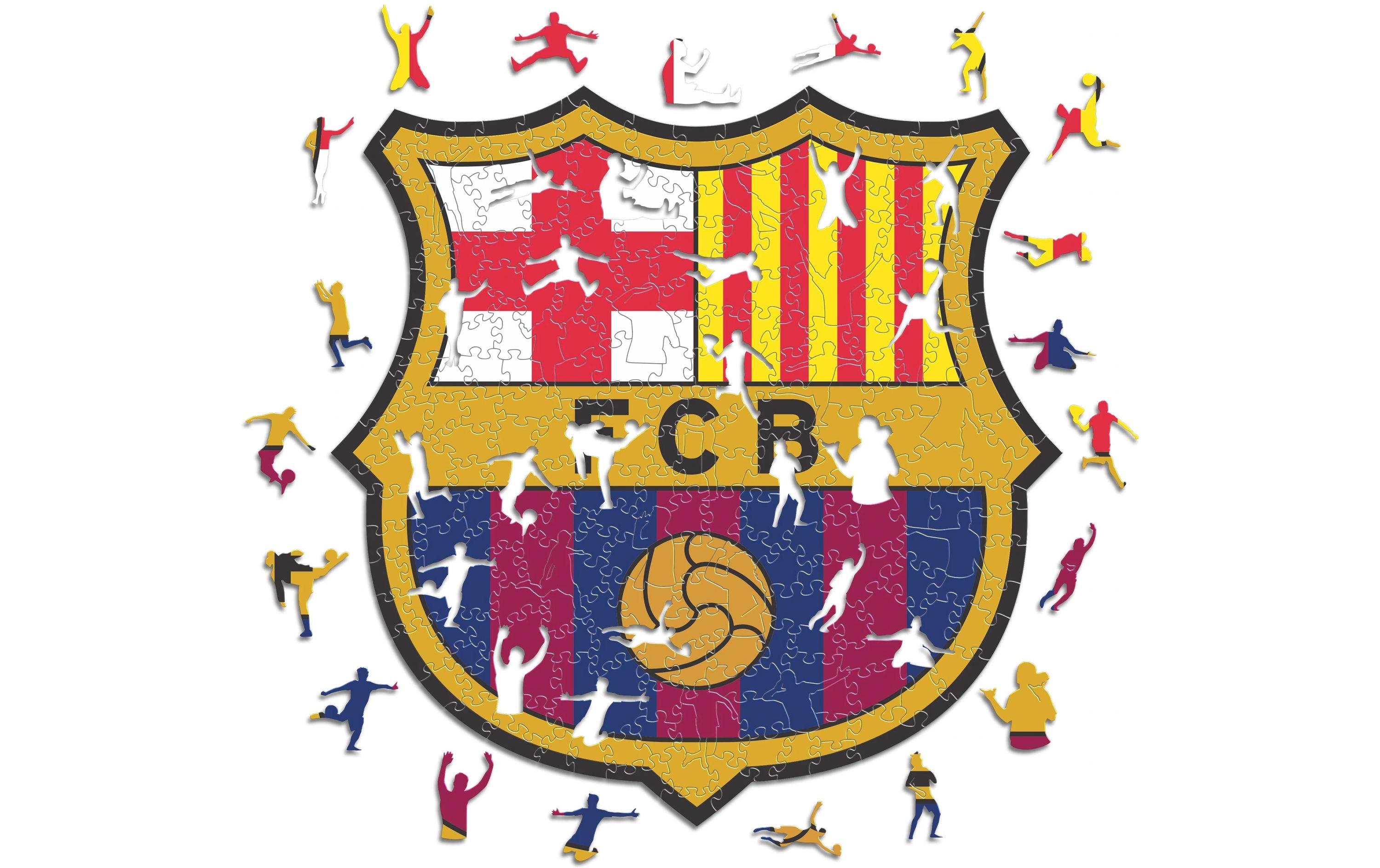 Holz-Puzzle FC Barcelona – LogoPuzzle Logo Barcelona