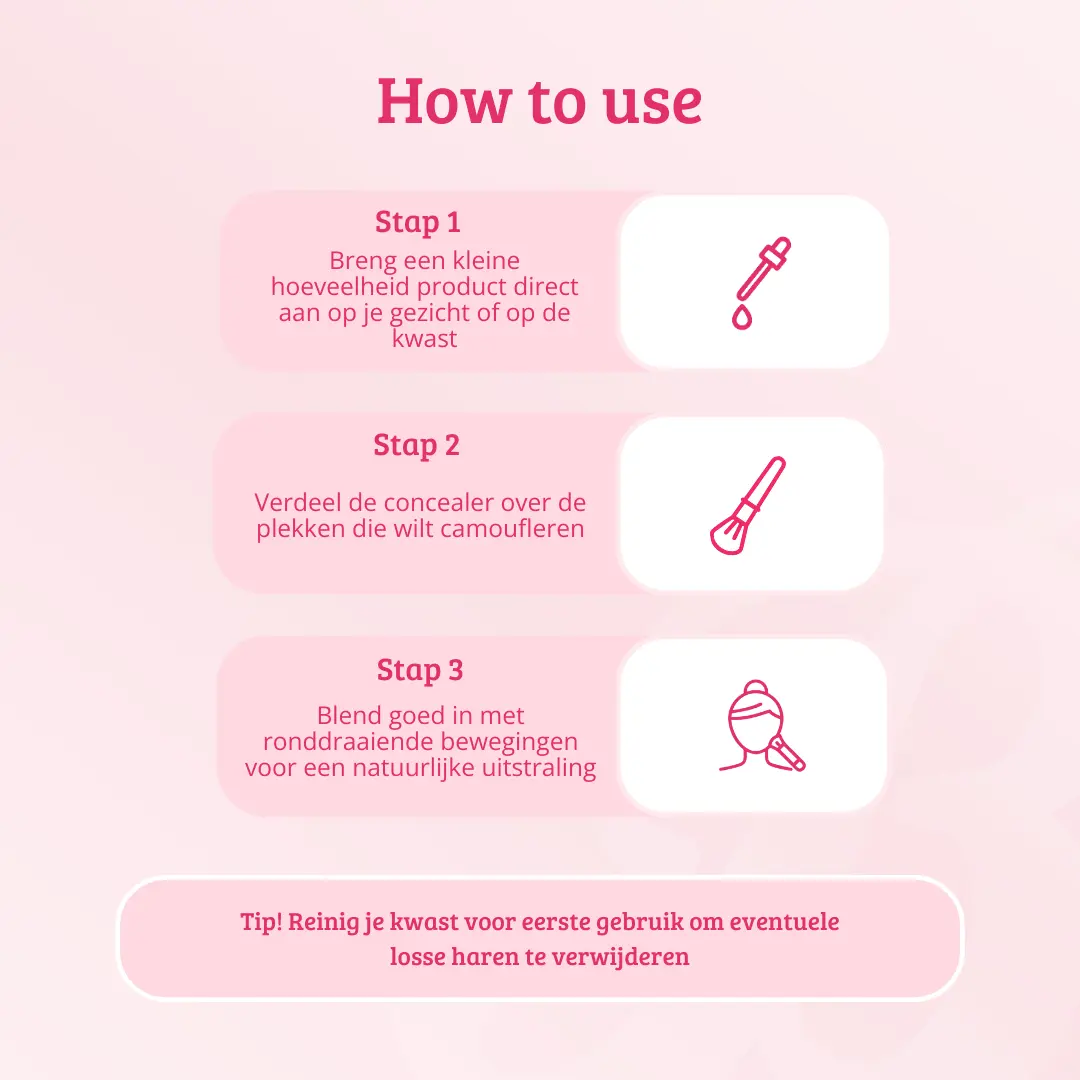 Soft Pink & Gold Brightening Concealer Brush