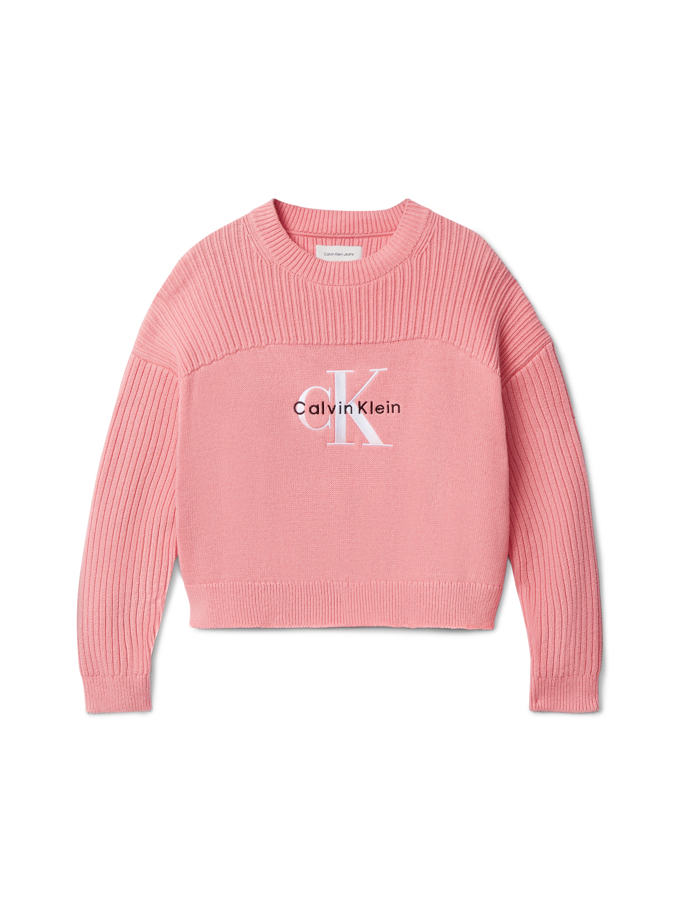 Calvin Klein Jeans Strickpullover »MONOLOGO CN SWEATER« für Kinder bis 16 Jahre, Logo-Stickerei