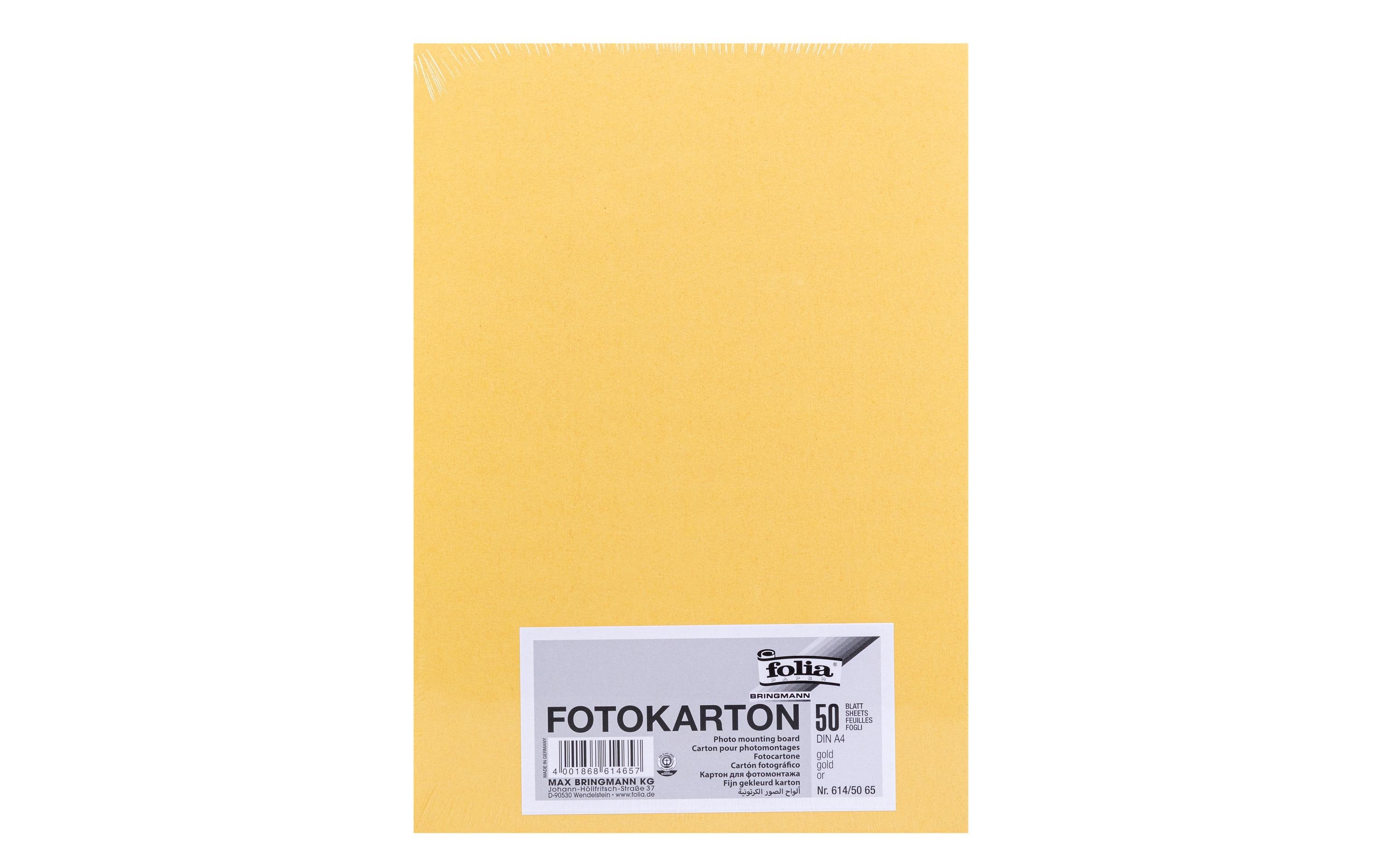 Fotokarton A4, 300 g/m², 50 Blatt, Gold mattFotokarton zum Basteln oder Gestalten