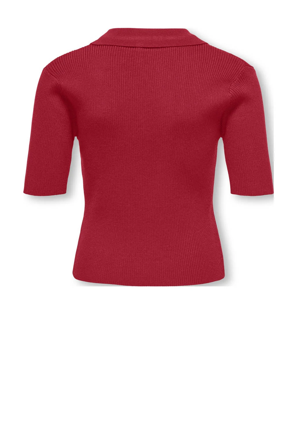 KIDS ONLY GIRL polo rood rib gebreid