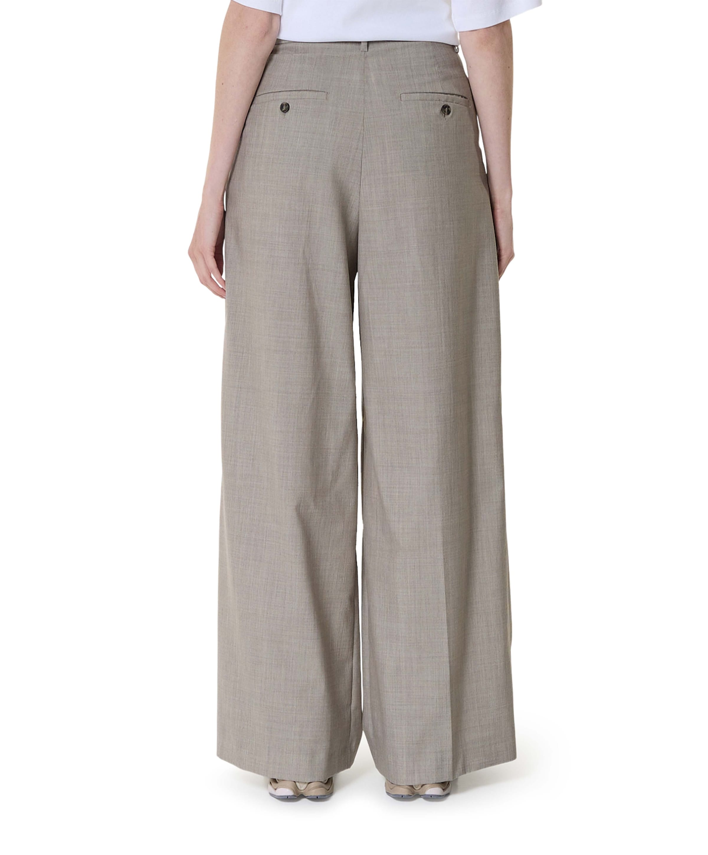 Weekend MaxMara Ovvio Tela Tropical Pura dames pantalon grijs