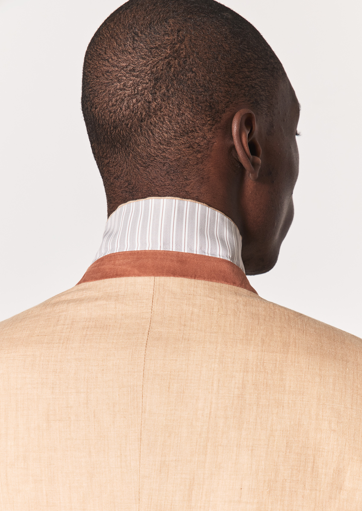 Veste coordonnable Regular en lin uni rose