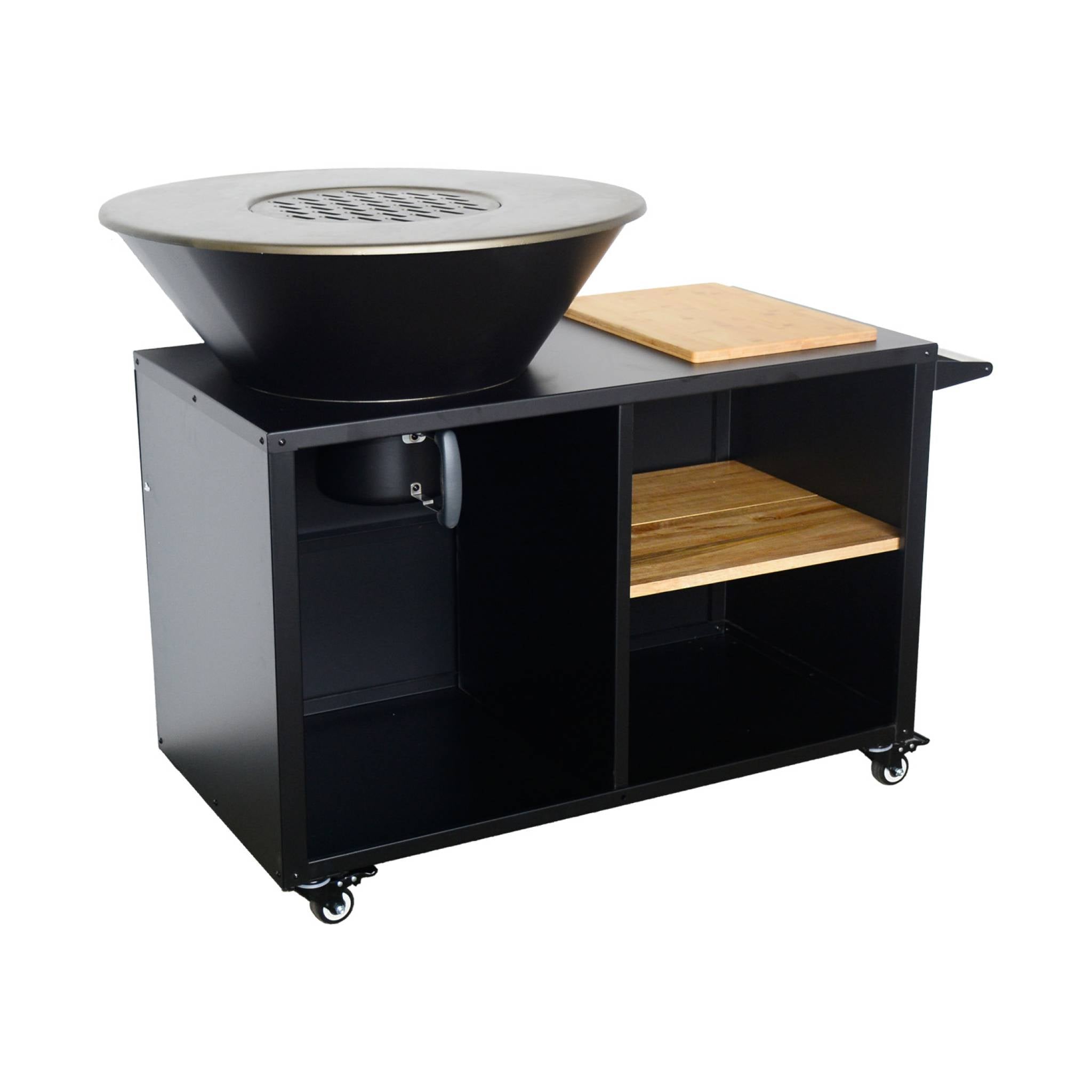 sweeek - Kookvuurschaal Ã80cm met grillrooster en opbergruimte