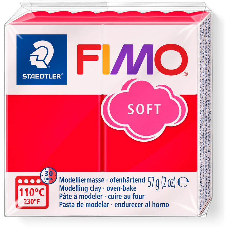 FIMO Modelliermasse Soft, 57 g, rot