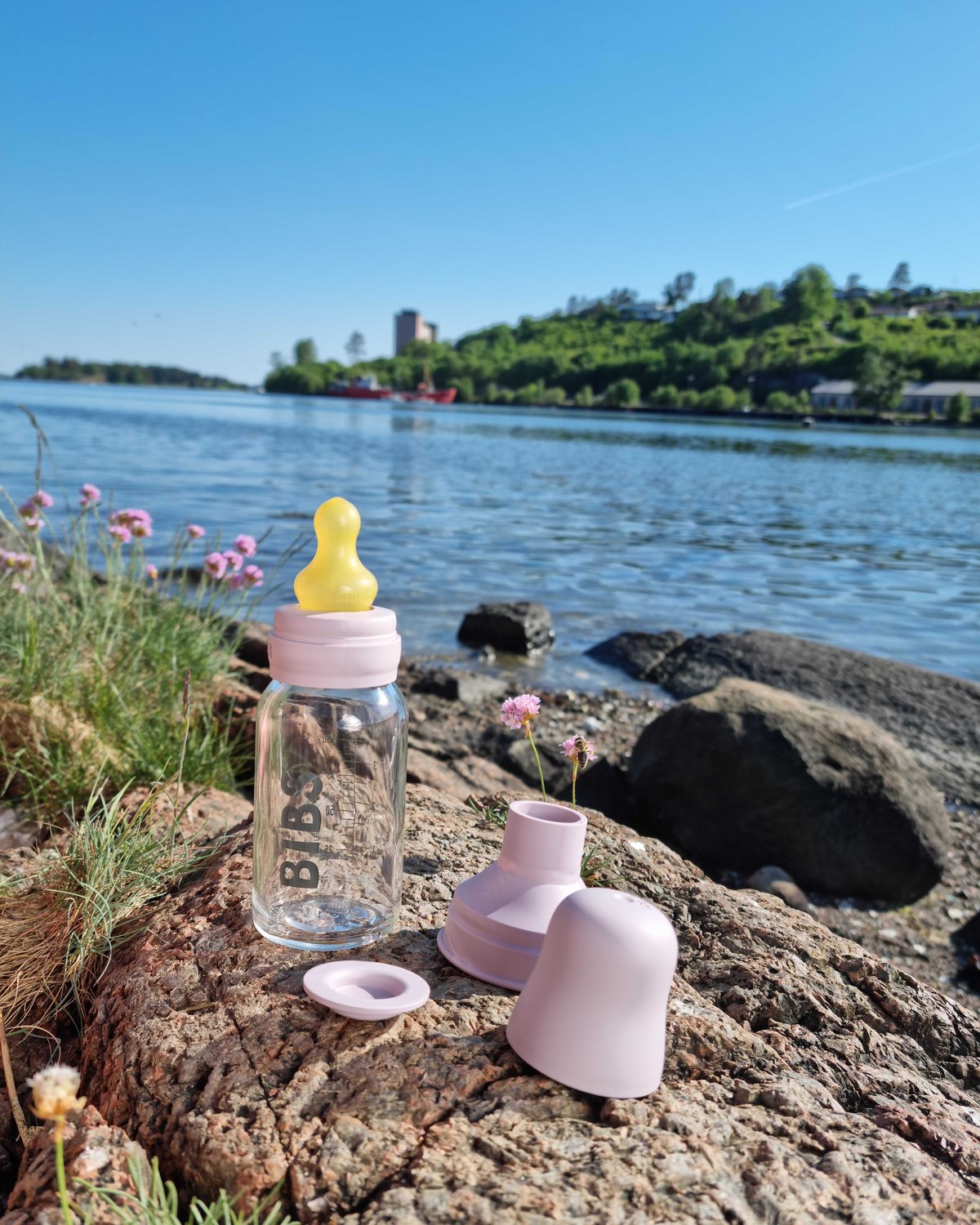 BIBS Tåteflaske i Glass 110 ml – Komplett Sett