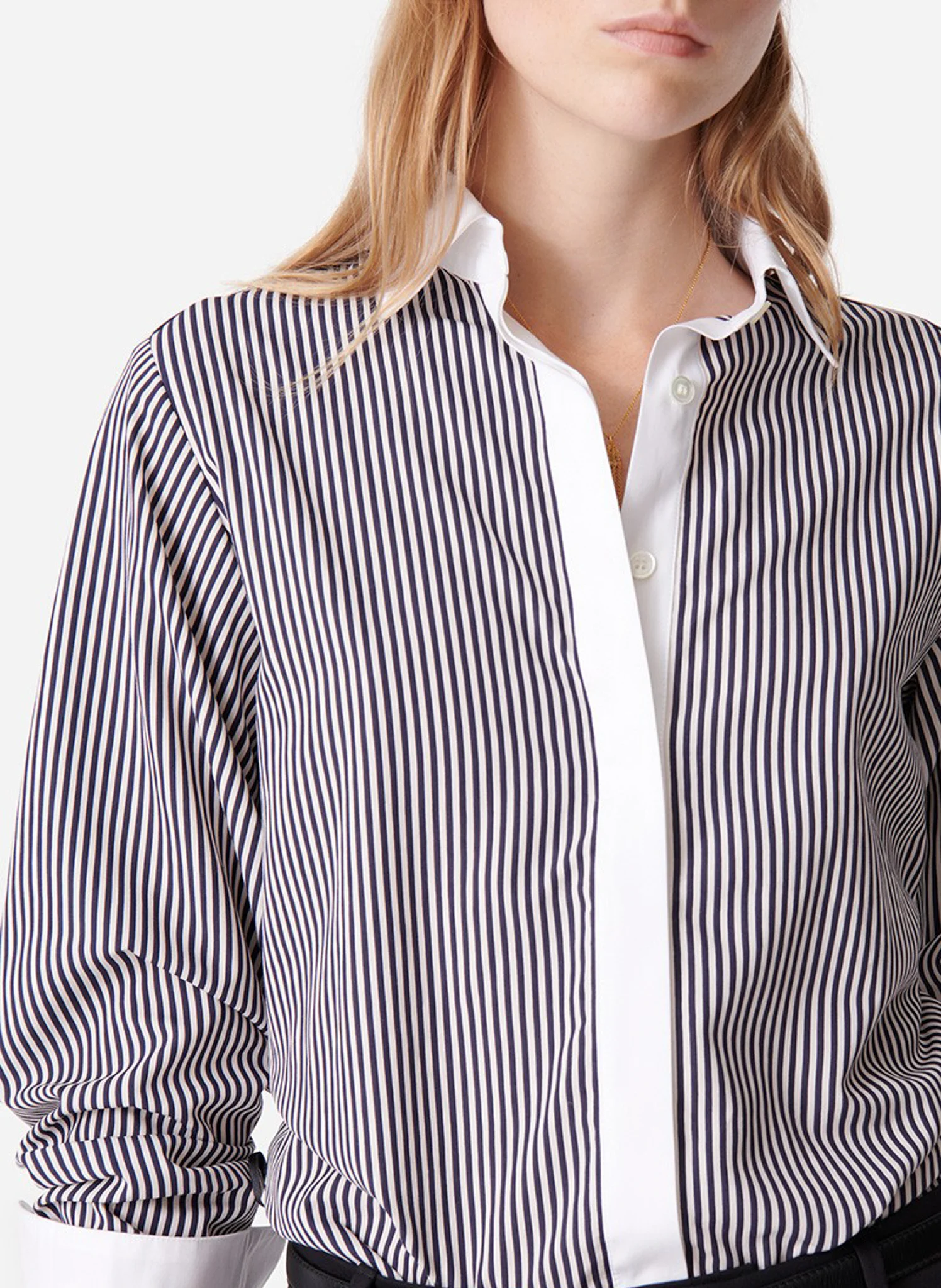 DARIO - Chemise col classique à rayures | Noir