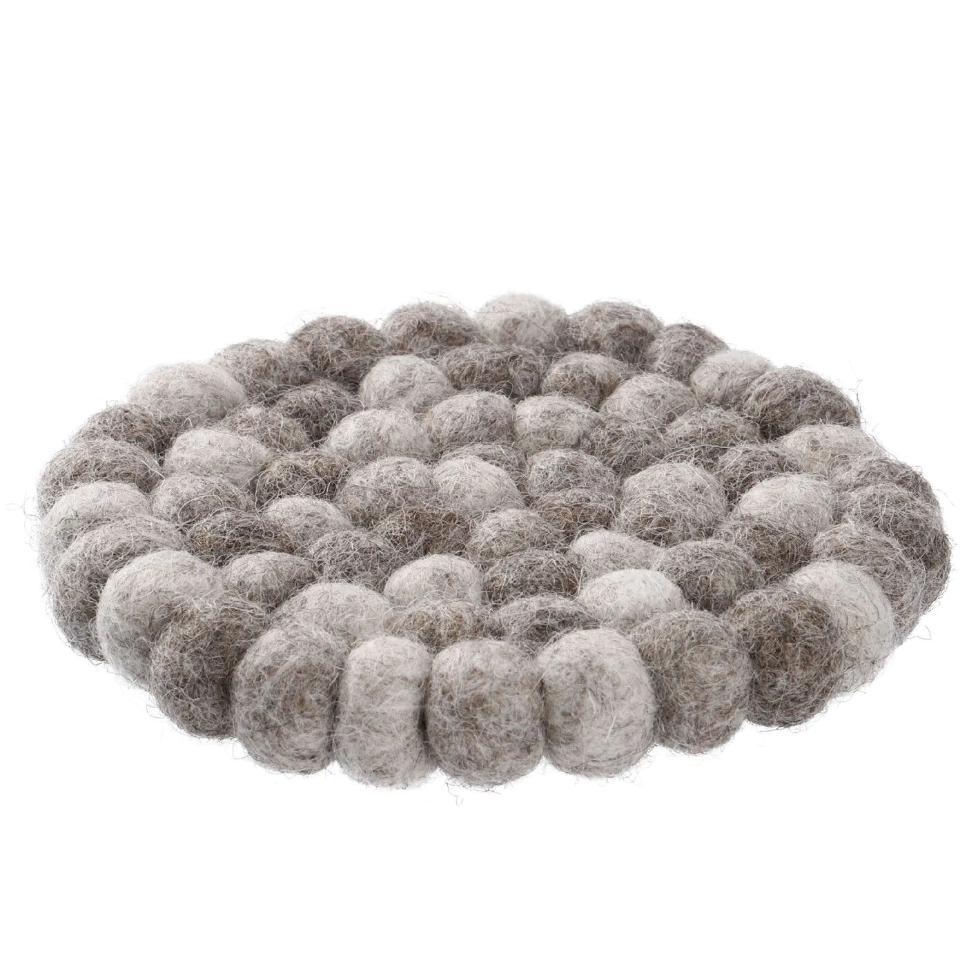 Untersetzer Filzkugeln, taupe mix, 10 cm