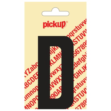 Pickup plakletter D zwart mat 90 mm