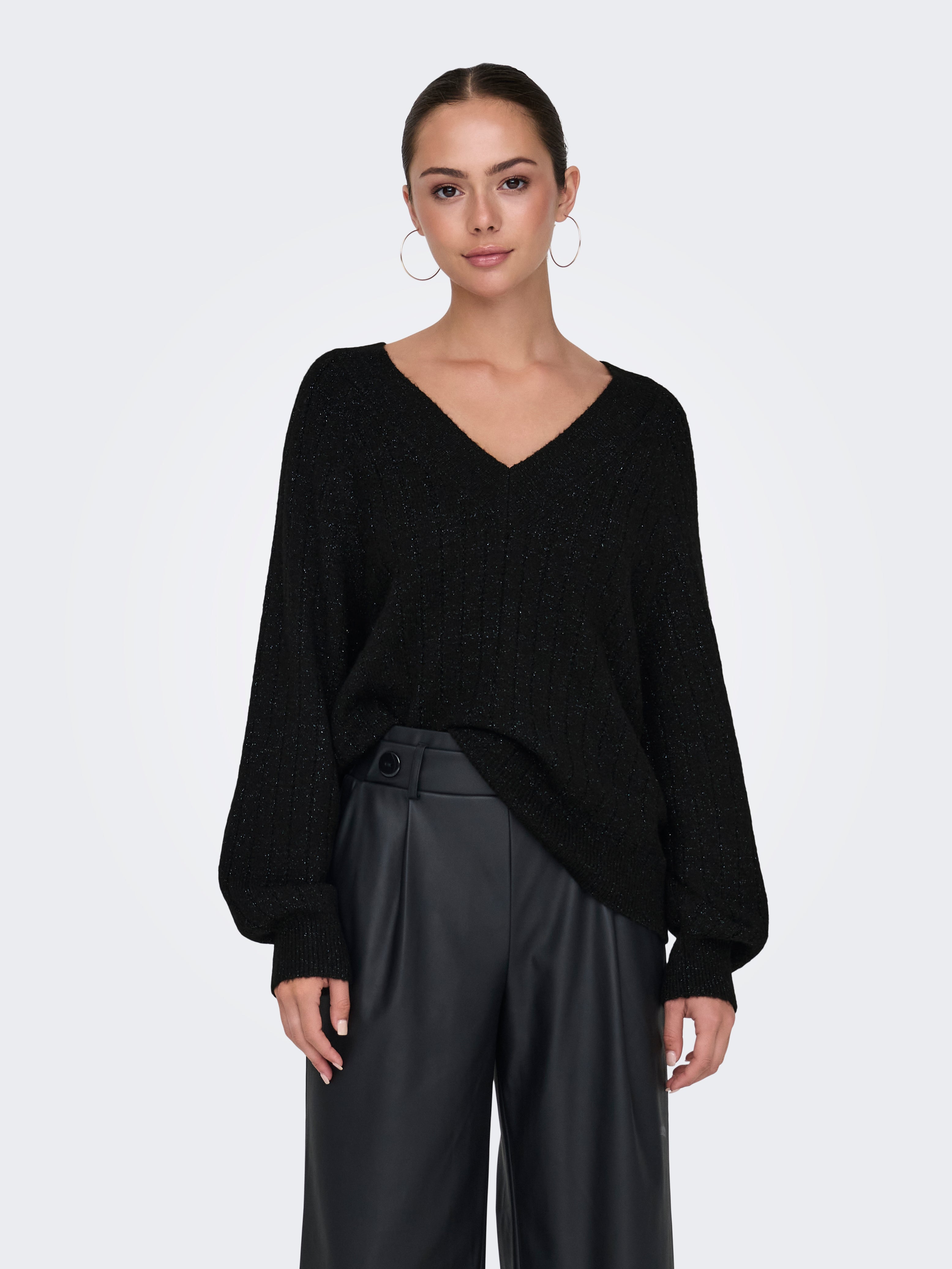 JDYASPEN Strickpullover Black