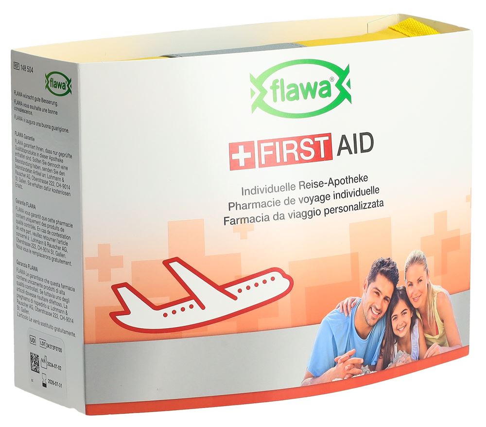 FLAWA Individuelle Reise-Apotheke gelb/grau 1 Stk