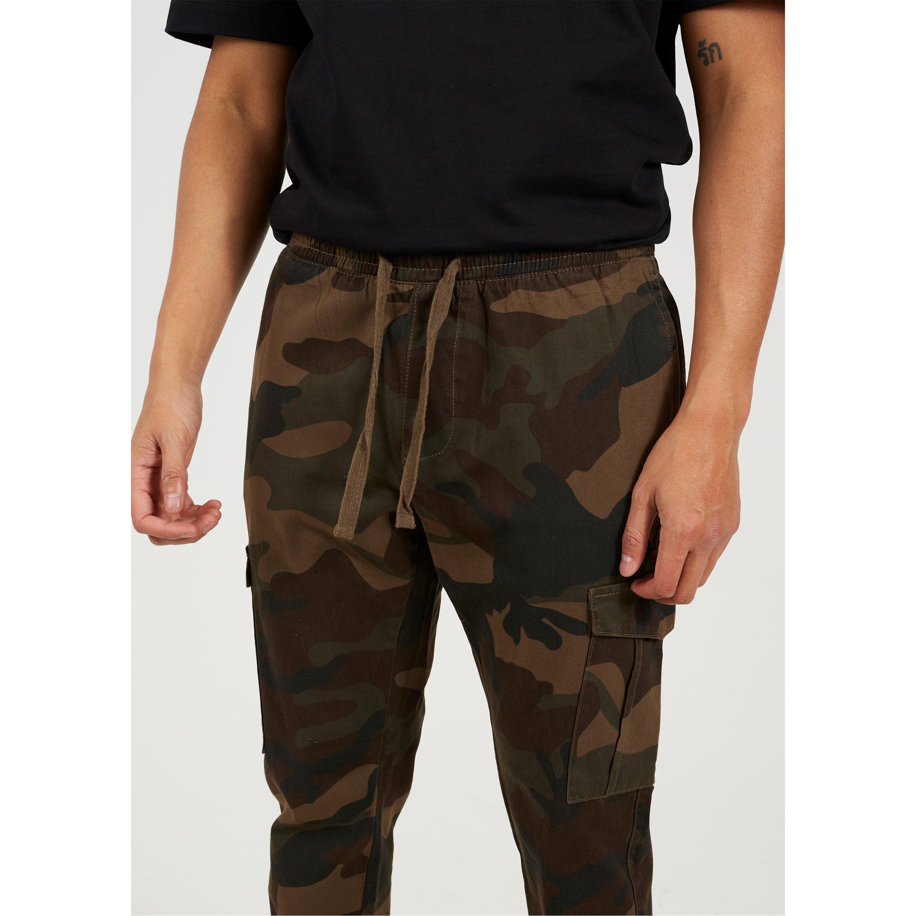 Brave Soul Cotton Twill Cuff Cargo Trousers