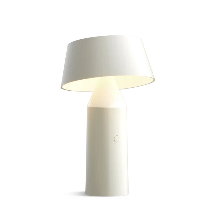 marset - Bicoca Akku LED Tischleuchte, H 22,5 x Ø 14 cm, off-white