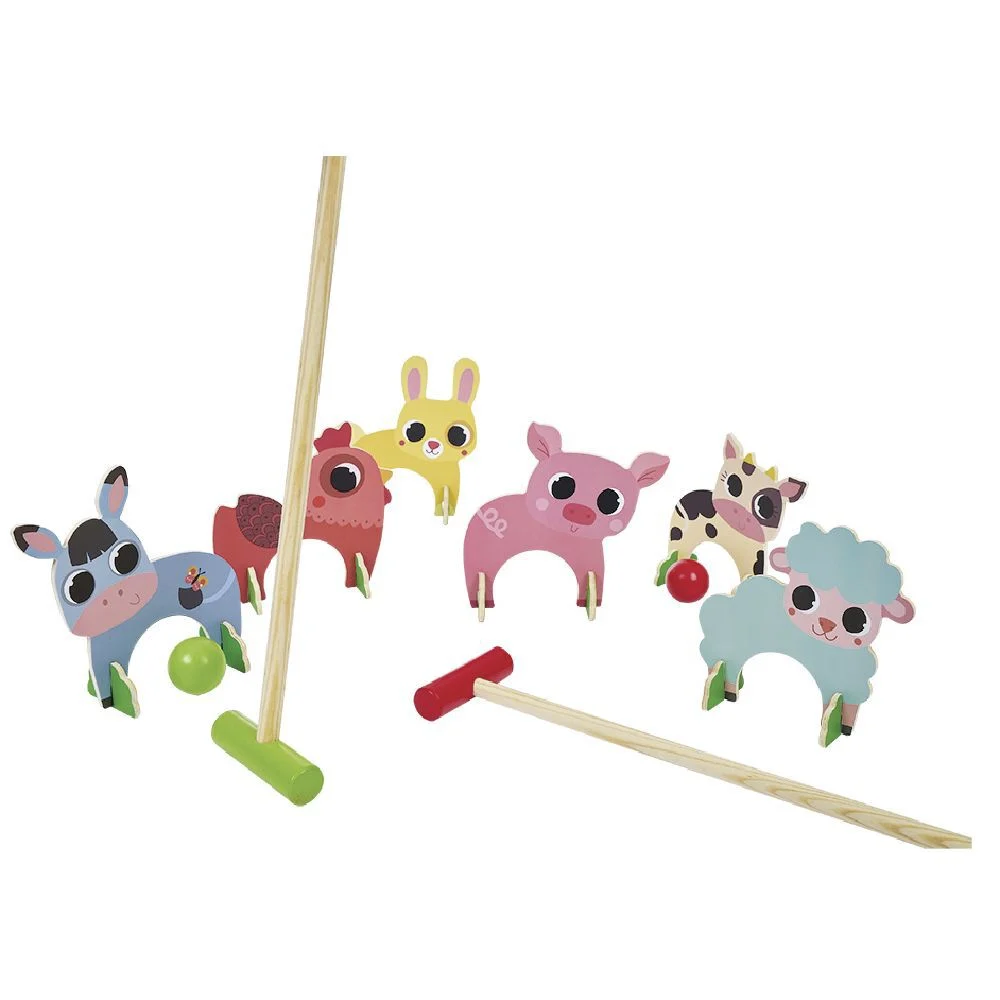 Jeu de croquet animaux en bois certifié FSC®