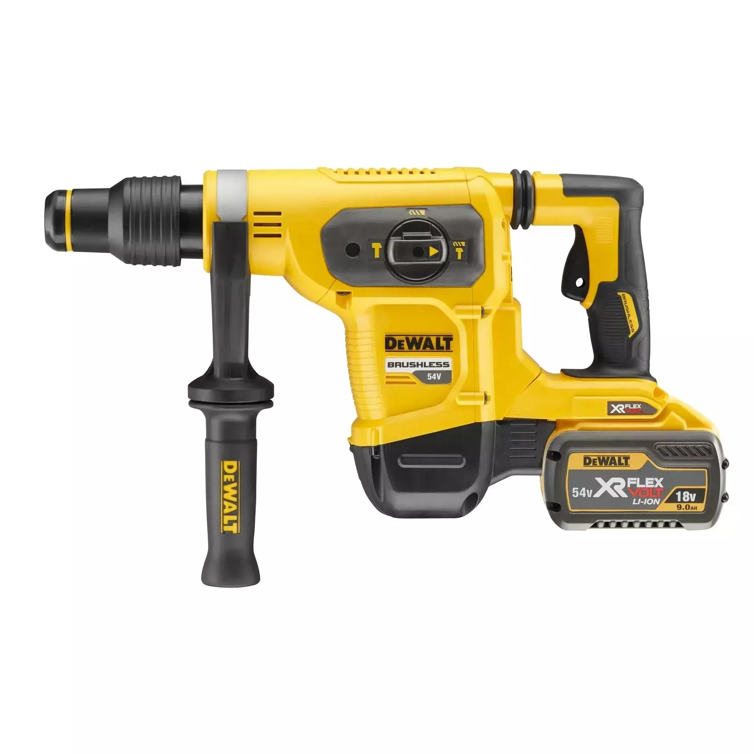 DeWALT DCH481X2 54V Li-Ion accu XR Flexvolt SDS-max combihamer set in koffer (2x 9.0Ah accu) - 6J - koolborstelloos