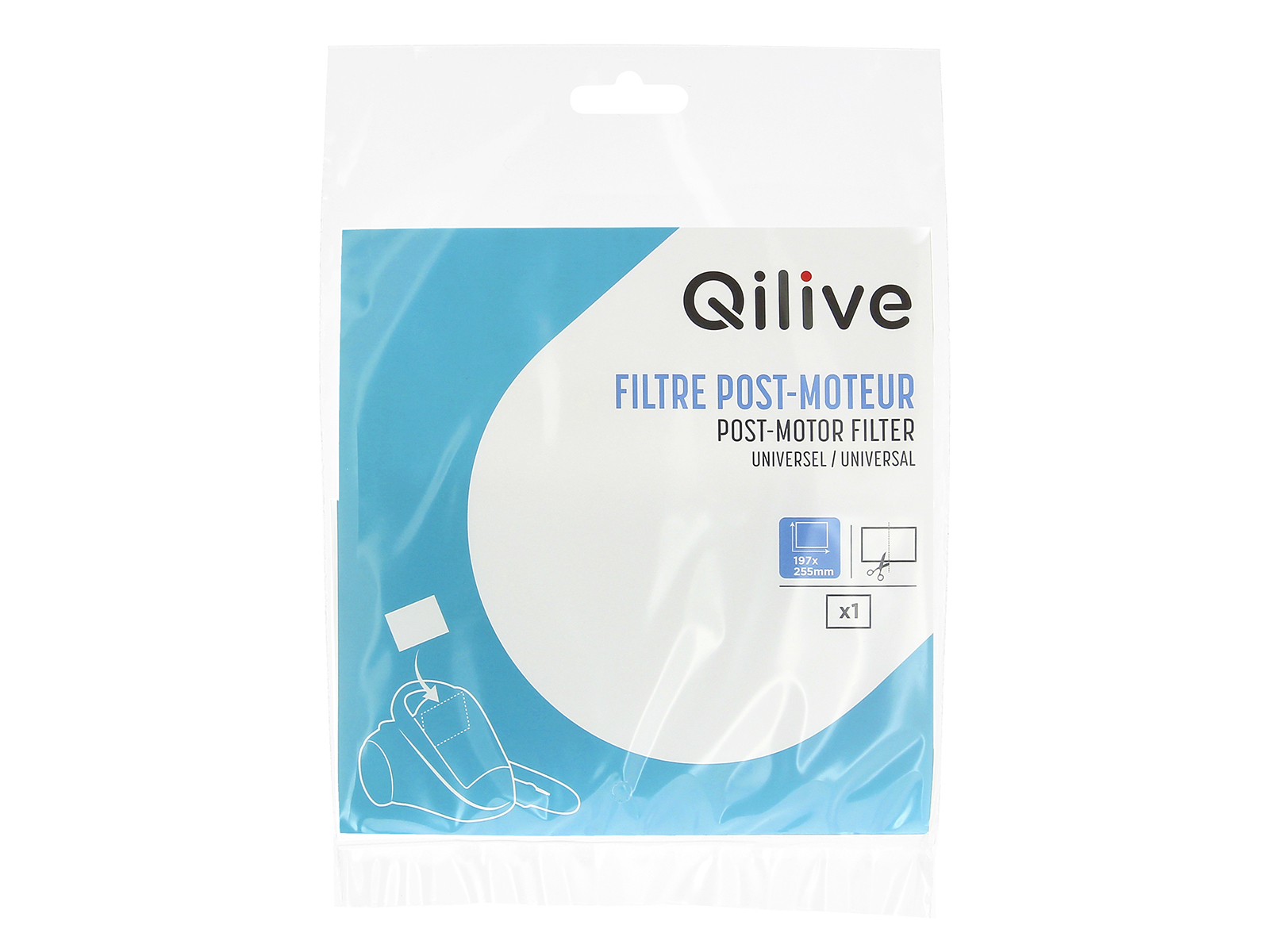 FILTRO PÓS-MOTOR QILIVE 600123266 UNIVERSAL 197X255MM