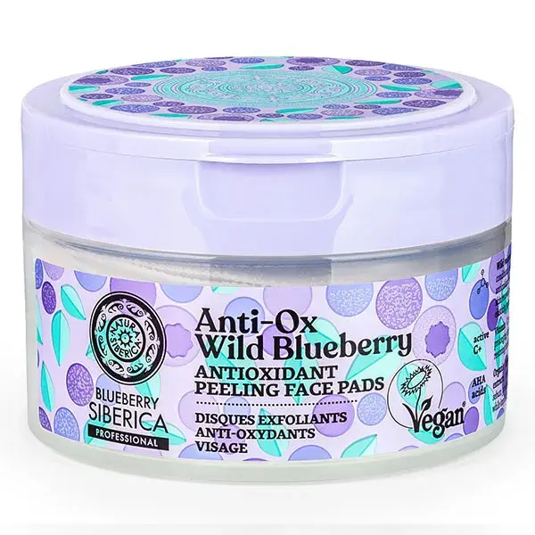Discos esfoliantes antioxidantes Natura Siberica Blueberry Siberica (20 unidades)