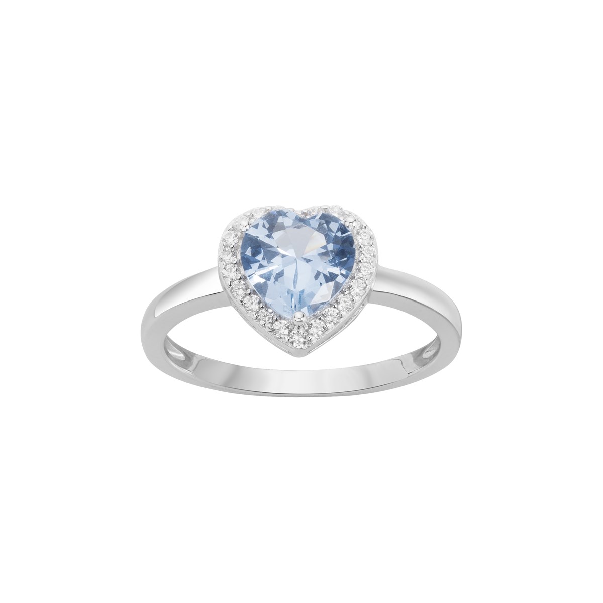Bague de fiançailles en Argent avec spinelle bleu topaze